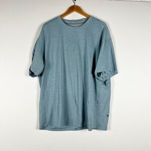 Lululemon Men's Crew Neck Short Sleeve Athletic Casual Tee Shirt Top Light Blue